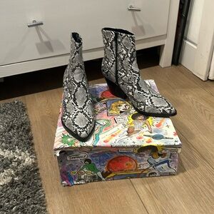 Jeffrey Campbell snakeskin boots